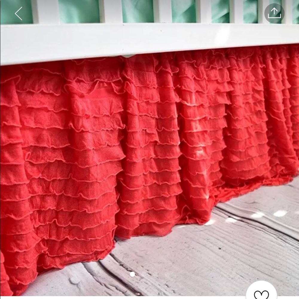 Coral crib ruffle skirt